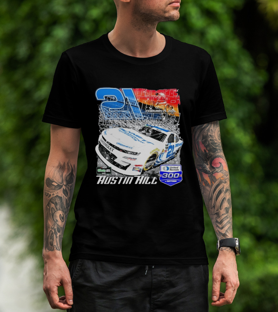 Austin Hill Richard Childress Racing February 2026 United Rentals 300 Daytona Race Winner Chevrolet 21 T-Shirt