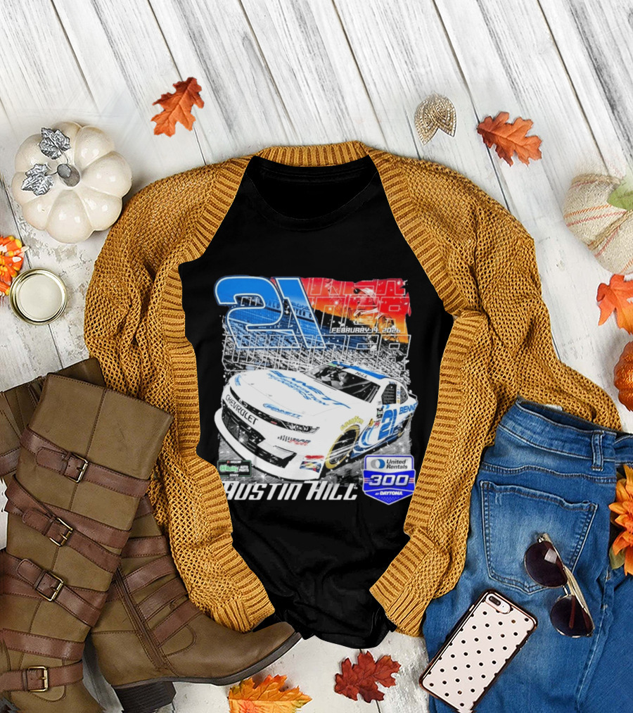 Austin Hill Richard Childress Racing February 2026 United Rentals 300 Daytona Race Winner Chevrolet 21 T-Shirt