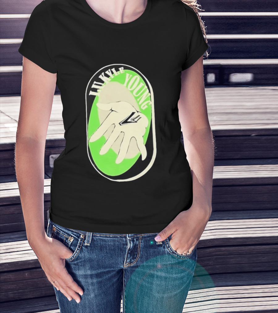 Lukyle Young Hand With Emblem In Green Oval T-Shirt