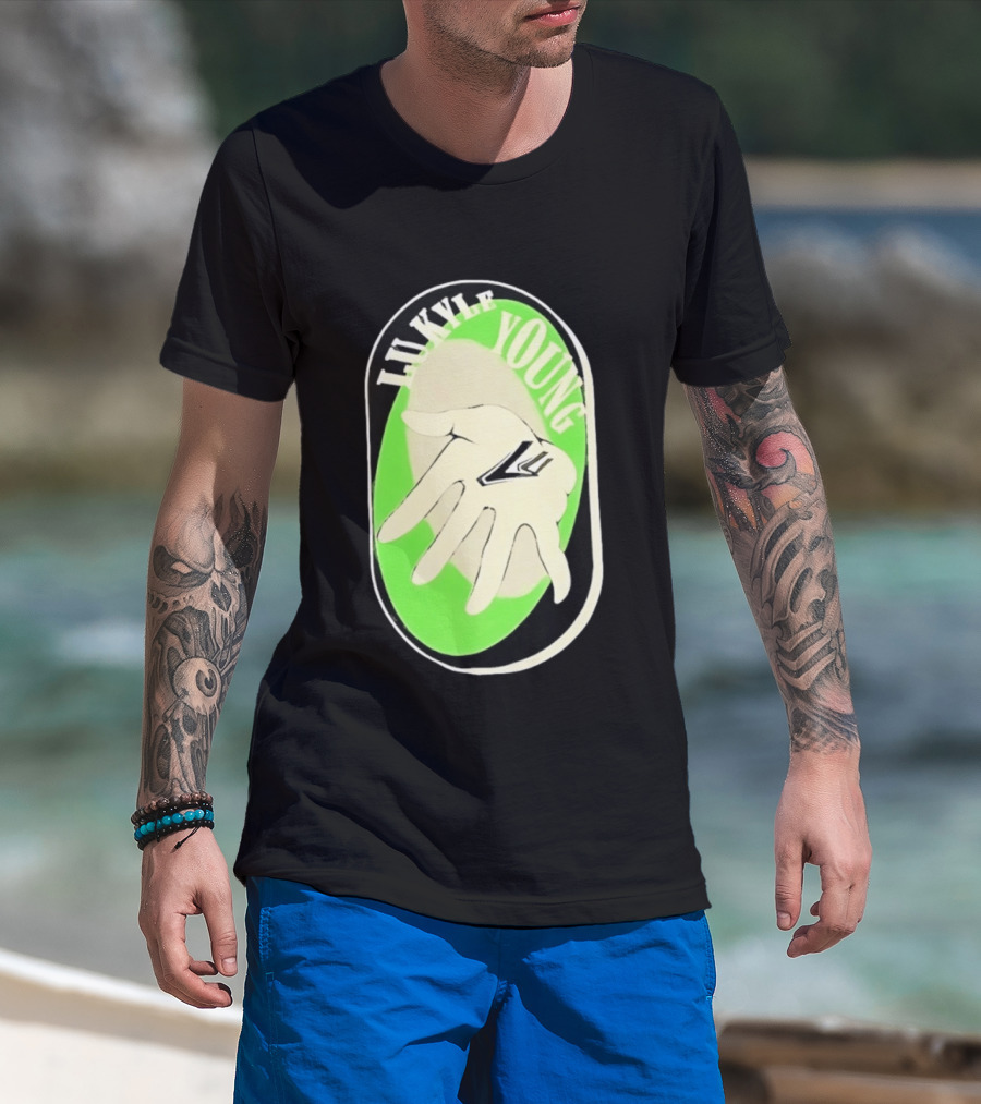 Lukyle Young Hand With Emblem In Green Oval T-Shirt