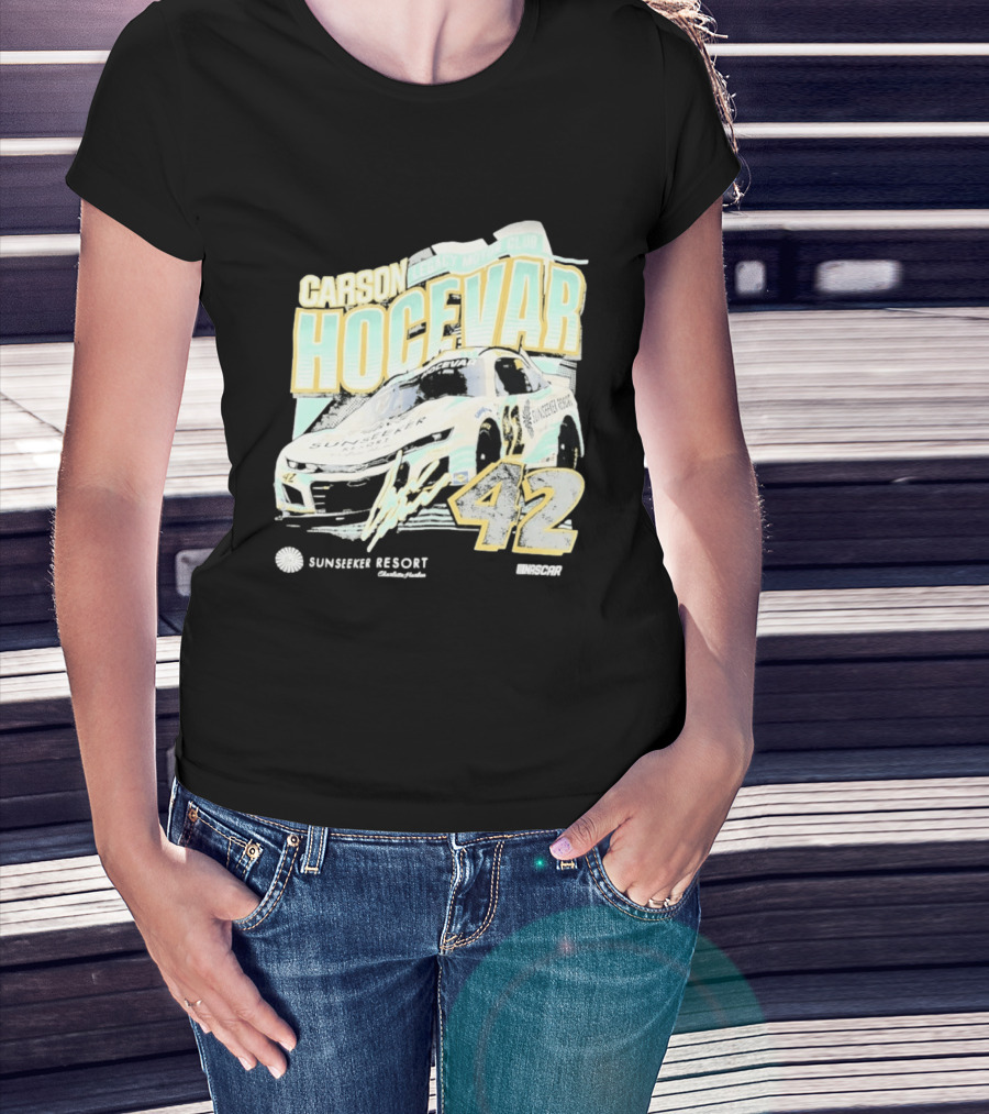 Carson Hocevar Legacy Motor Club 42 Sunseeker Resort NASCAR Racing T-Shirt
