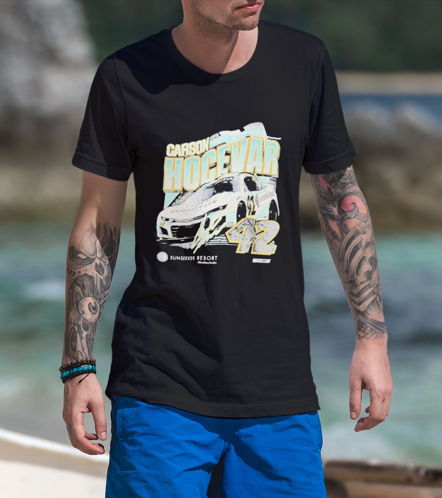 Carson Hocevar Legacy Motor Club 42 Sunseeker Resort NASCAR Racing T-Shirt