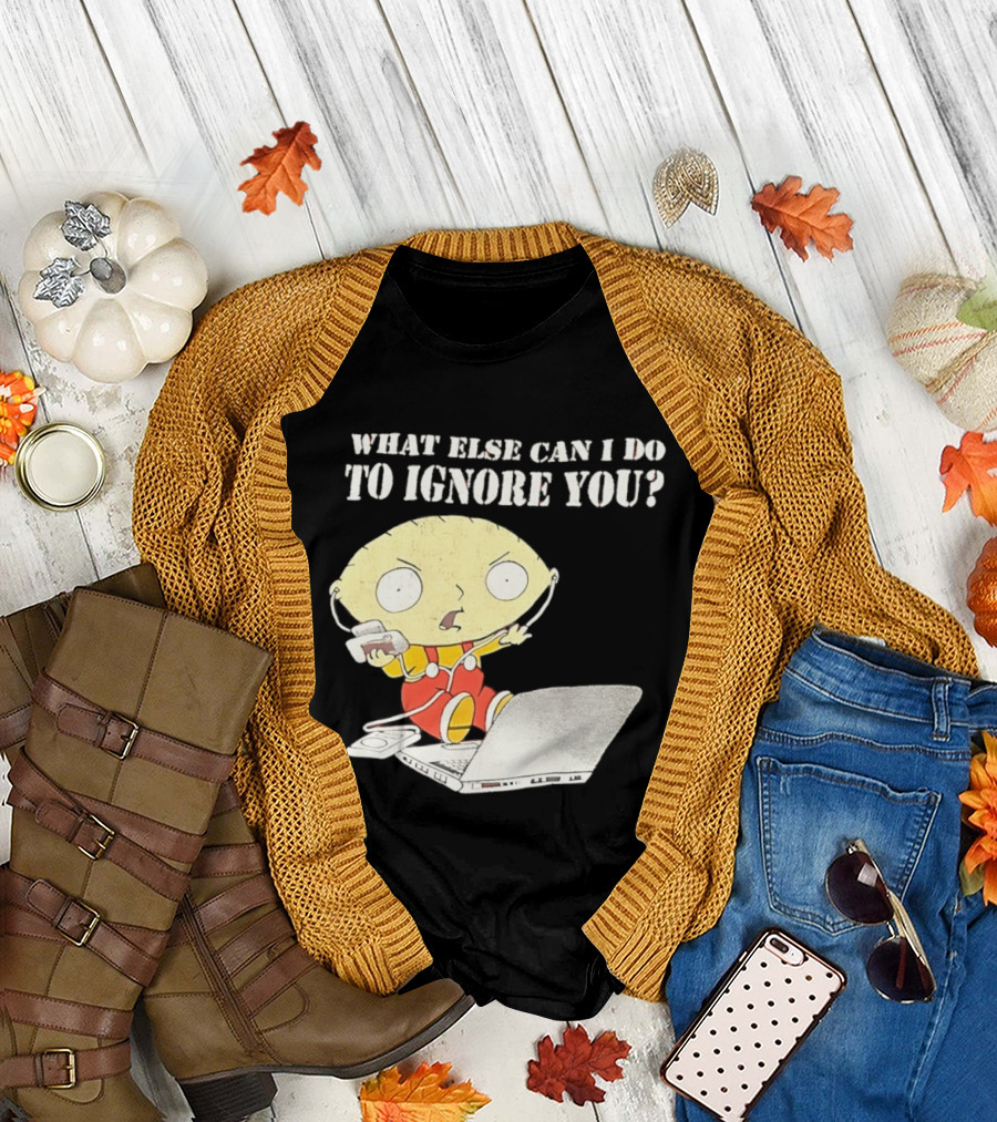 Stewie Griffin What Else Can I Do To Ignore You Laptop Headphones T-Shirt