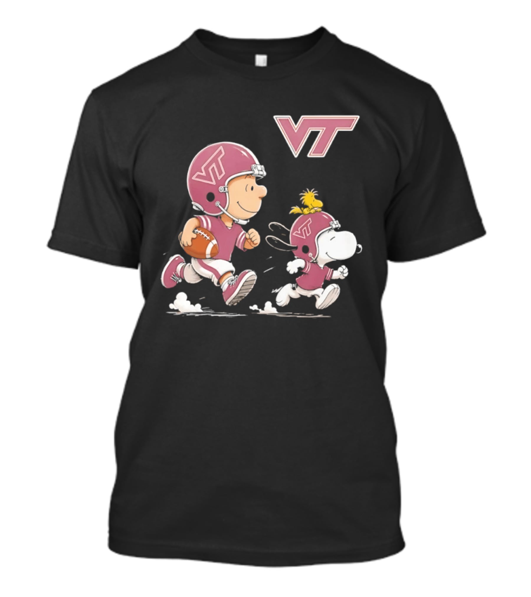 Charlie Brown Woodstock Snoopy Virginia Tech Hokies Football VT T-Shirt