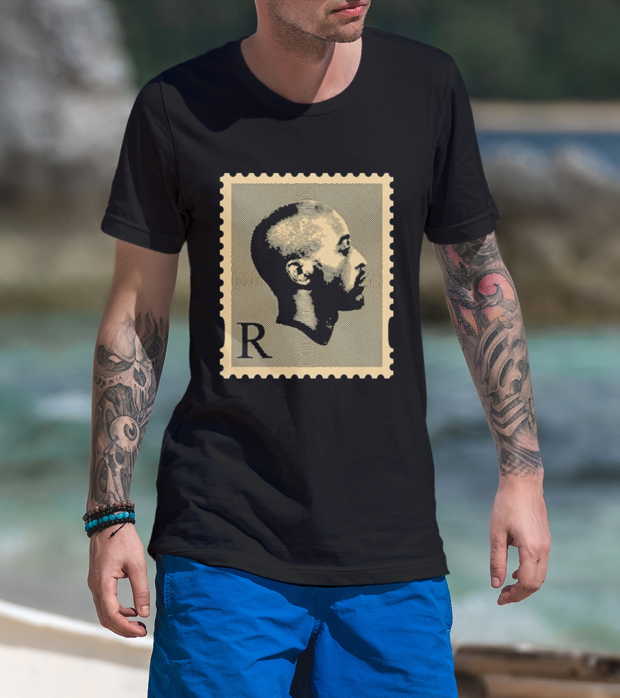 Tupac Shakur Black Postage Stamp Profile 2Pac T-Shirt