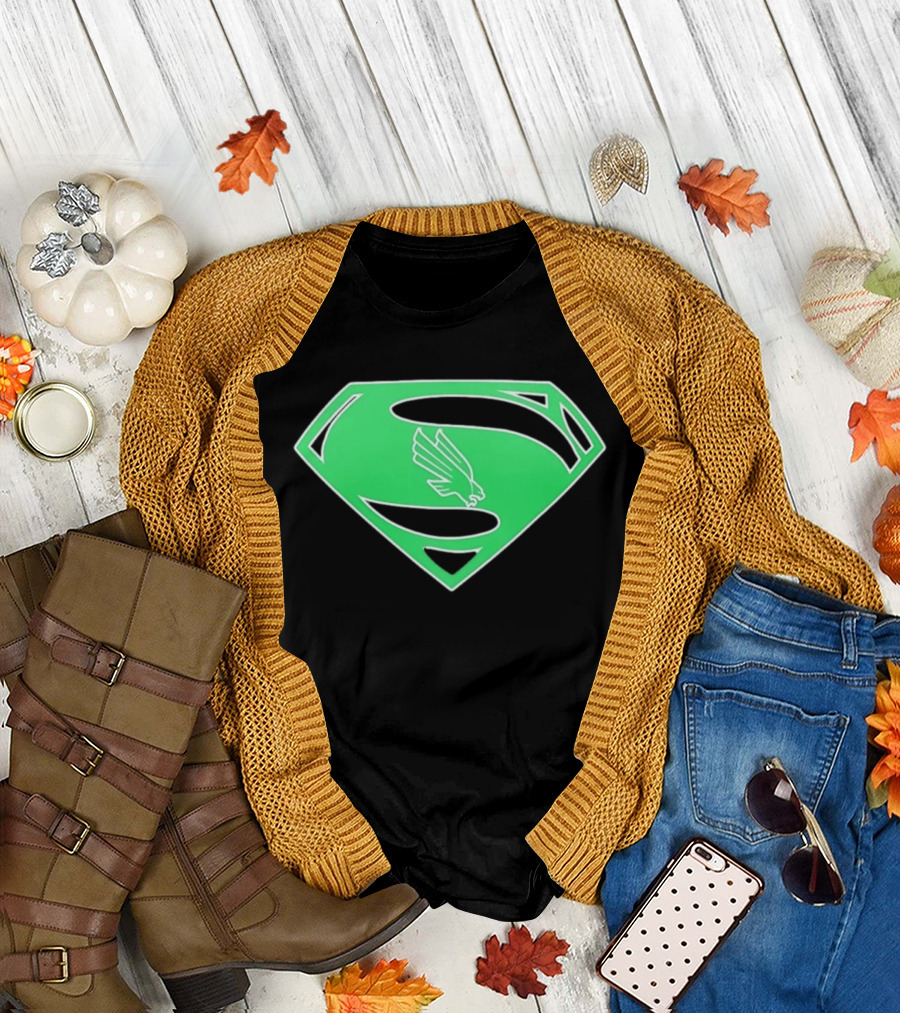 North Texas Mean Green UNT Superman T-Shirt