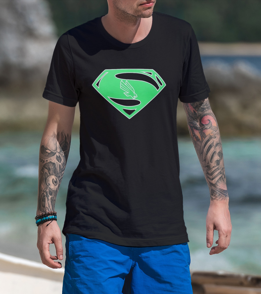 North Texas Mean Green UNT Superman T-Shirt