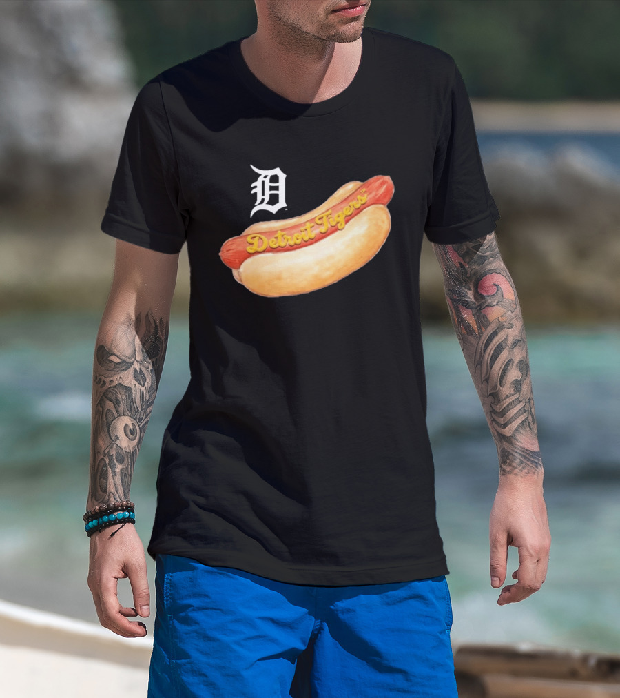 Detroit Tigers Youth Tiny Turnip Hot Dog T-Shirt