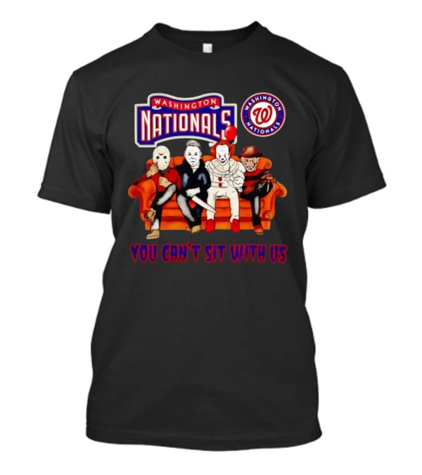 Washington Nationals Horror Movie Characters You Can't Sit With Us Couch Scene T-Shirt