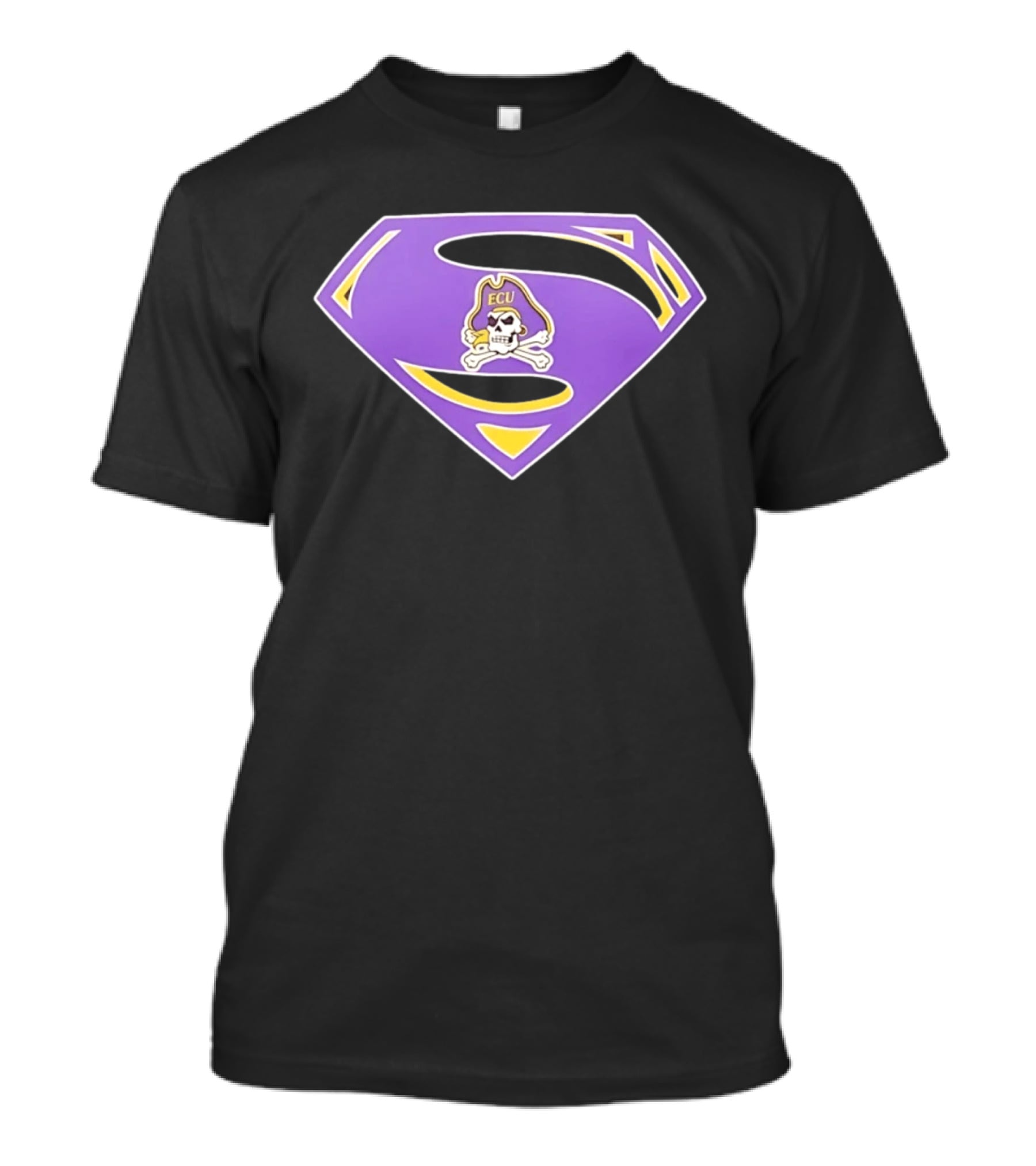 East Carolina University Pirates ECU Skull Superman T-Shirt
