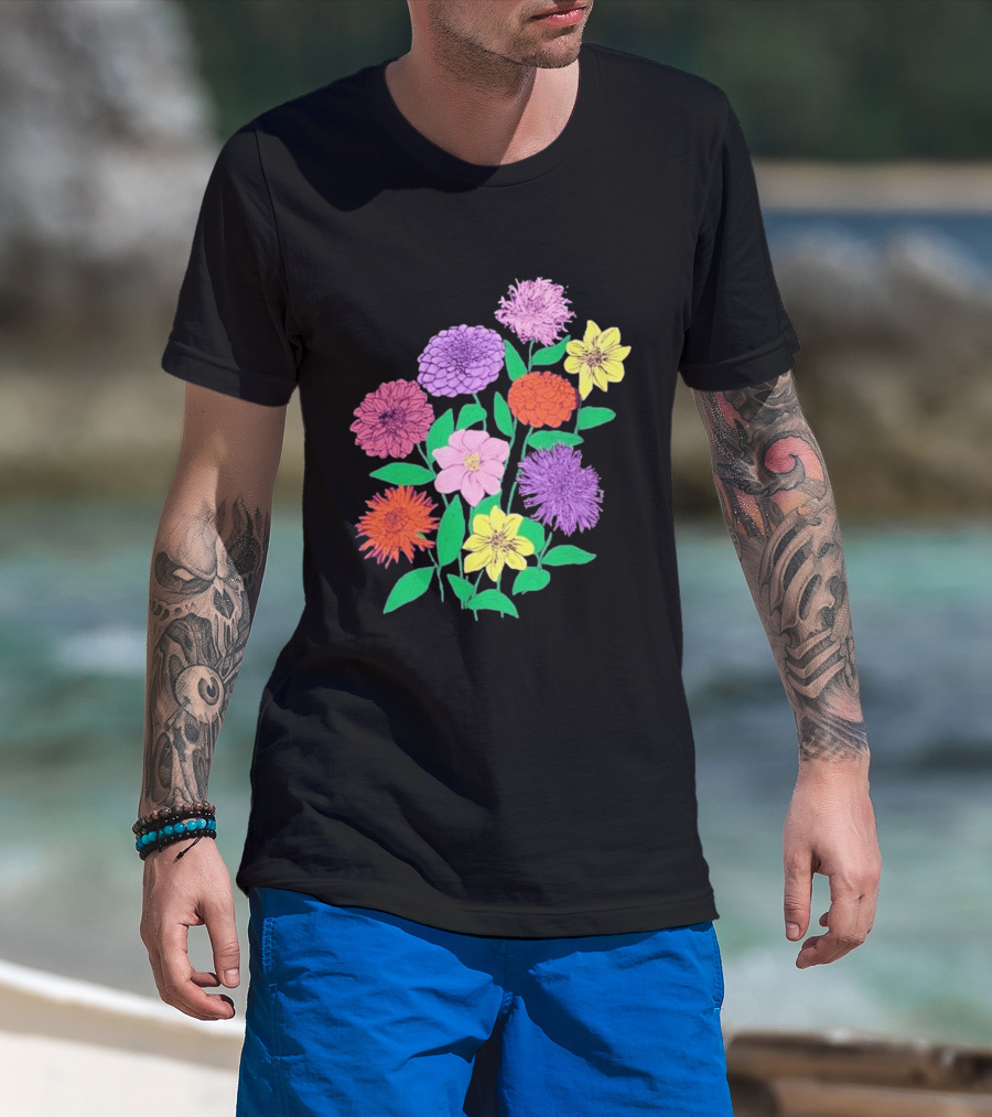 Jane Colby Colorful Floral Arrangement T-Shirt