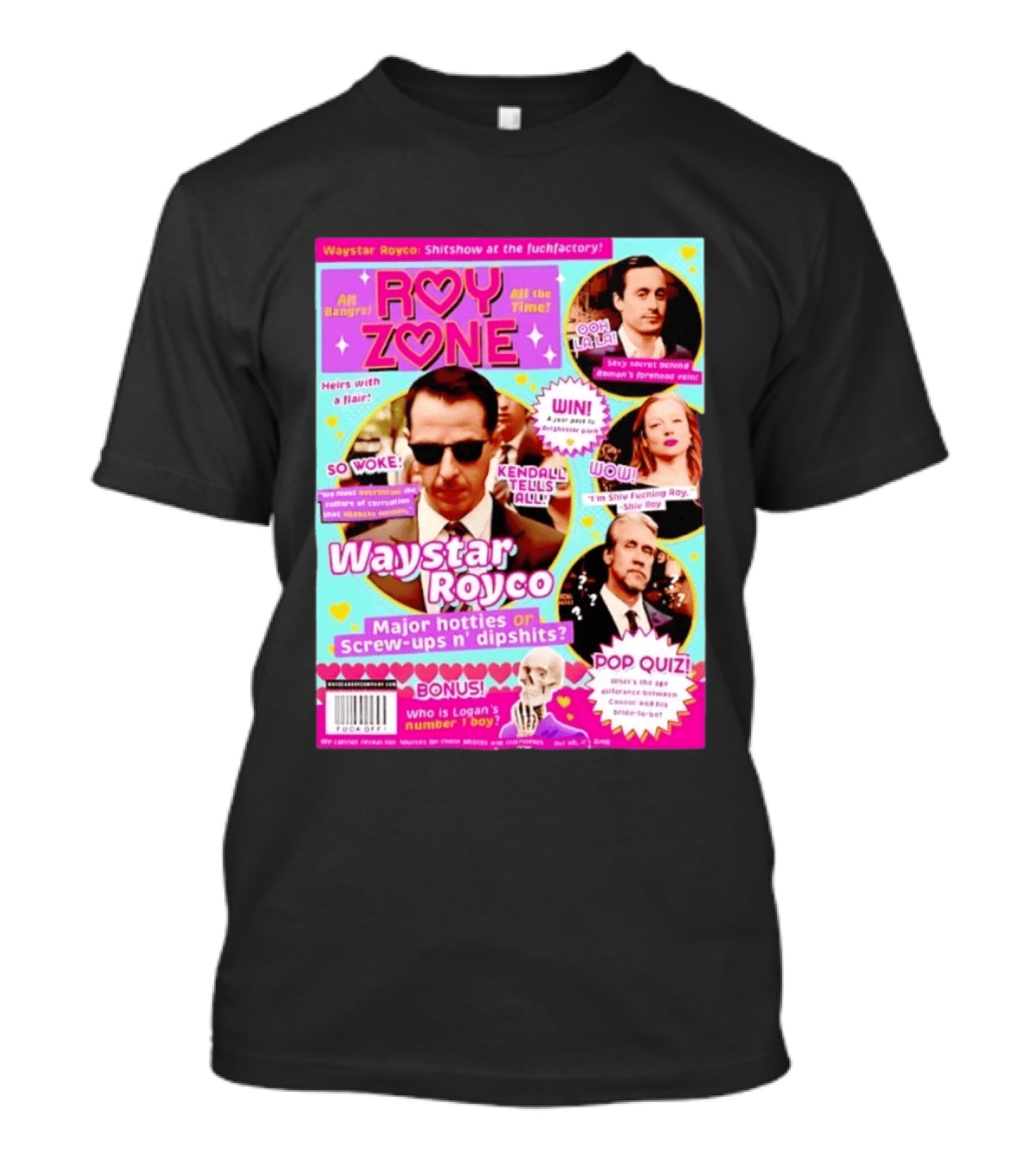 Roy Zone Waystar Royco Magazine Cover Kendall Tells All Roman Shiv Connor Roy T-Shirt