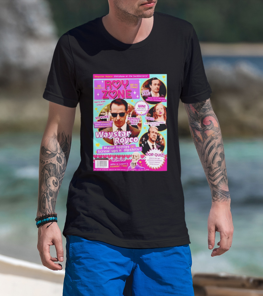 Roy Zone Waystar Royco Magazine Cover Kendall Tells All Roman Shiv Connor Roy T-Shirt