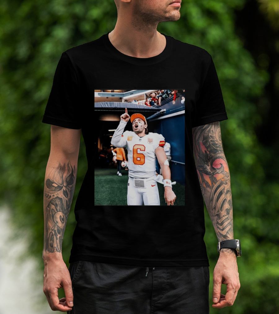 Baker Mayfield Tampa Bay Buccaneers NFL Quarterback Action Number 6 T-Shirt