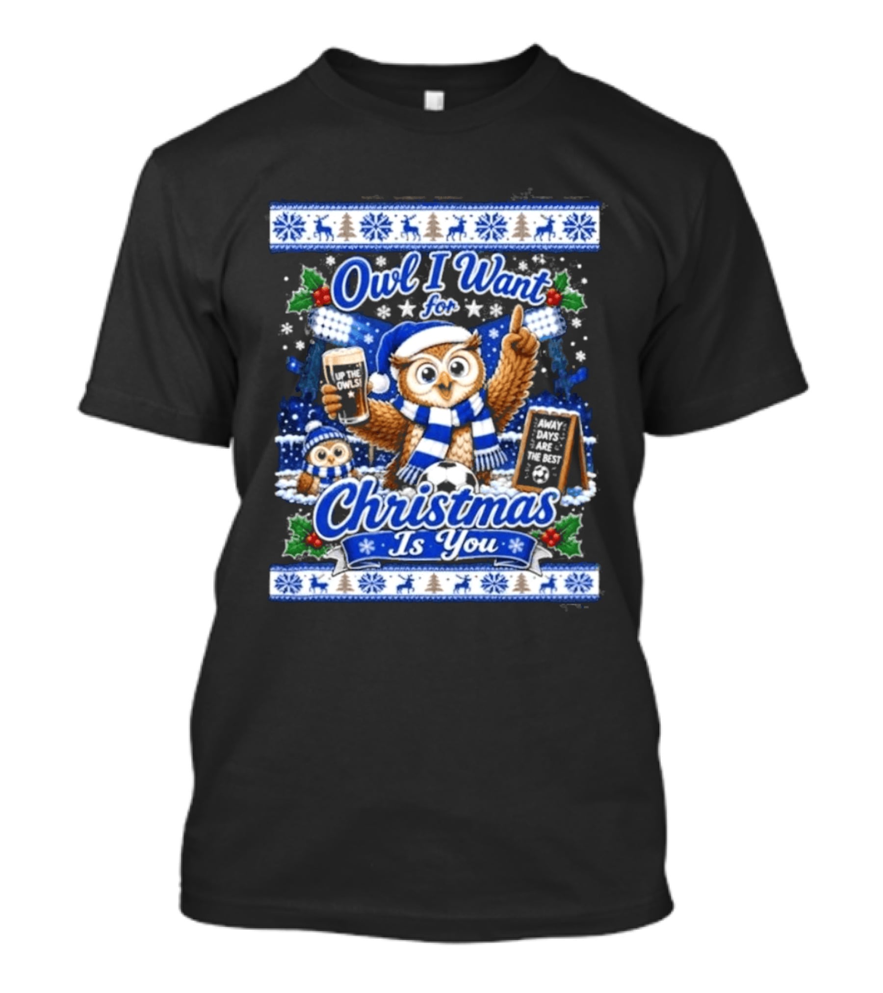Owl I Want For Christmas Is You Sheffield Wednesday Jumper T-Shirt