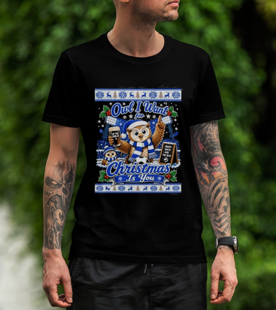 Owl I Want For Christmas Is You Sheffield Wednesday Jumper T-Shirt