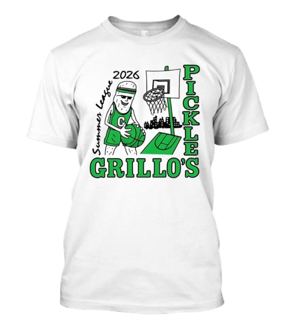 Grillo's Pickles 2026 Summer League Basketball Player And Hoop Fun T-Shirt