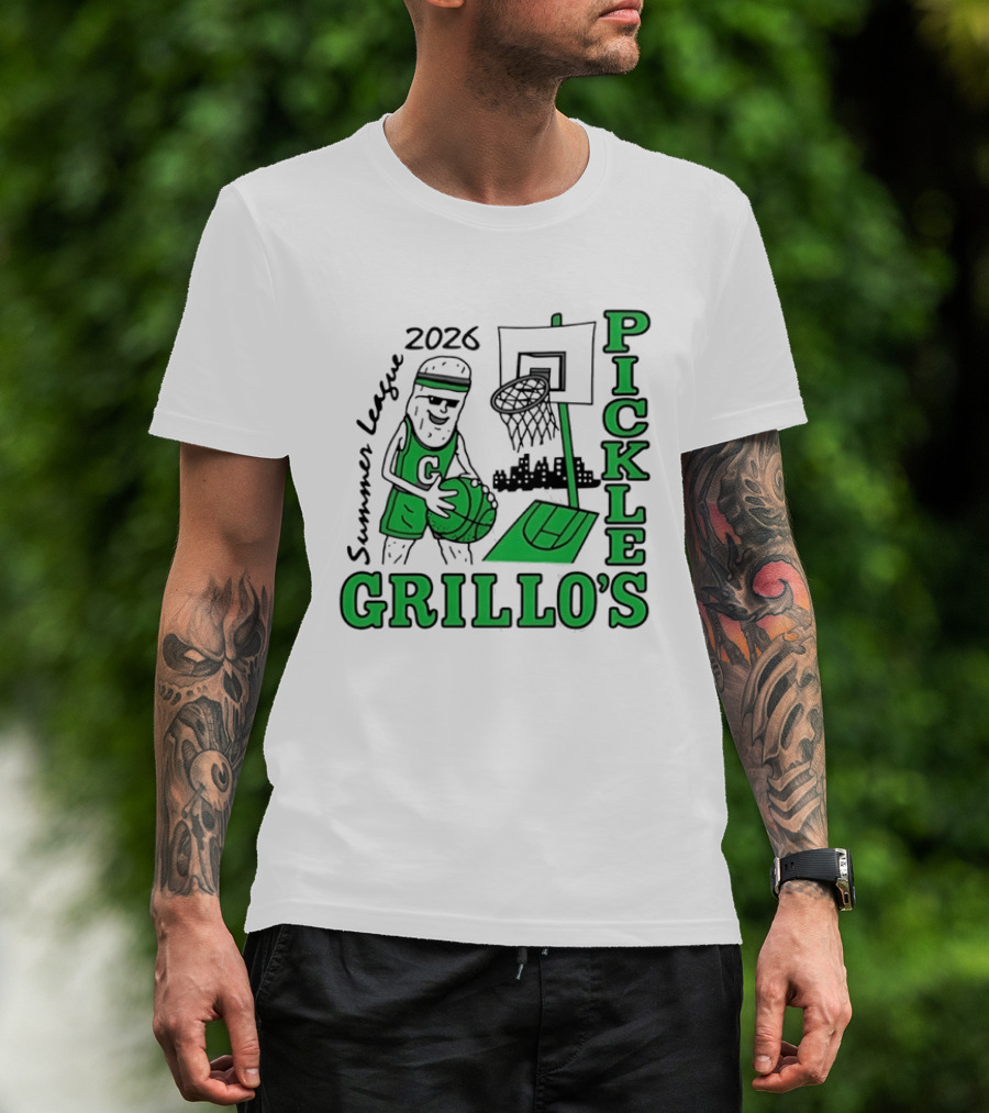 Grillo's Pickles 2026 Summer League Basketball Player And Hoop Fun T-Shirt
