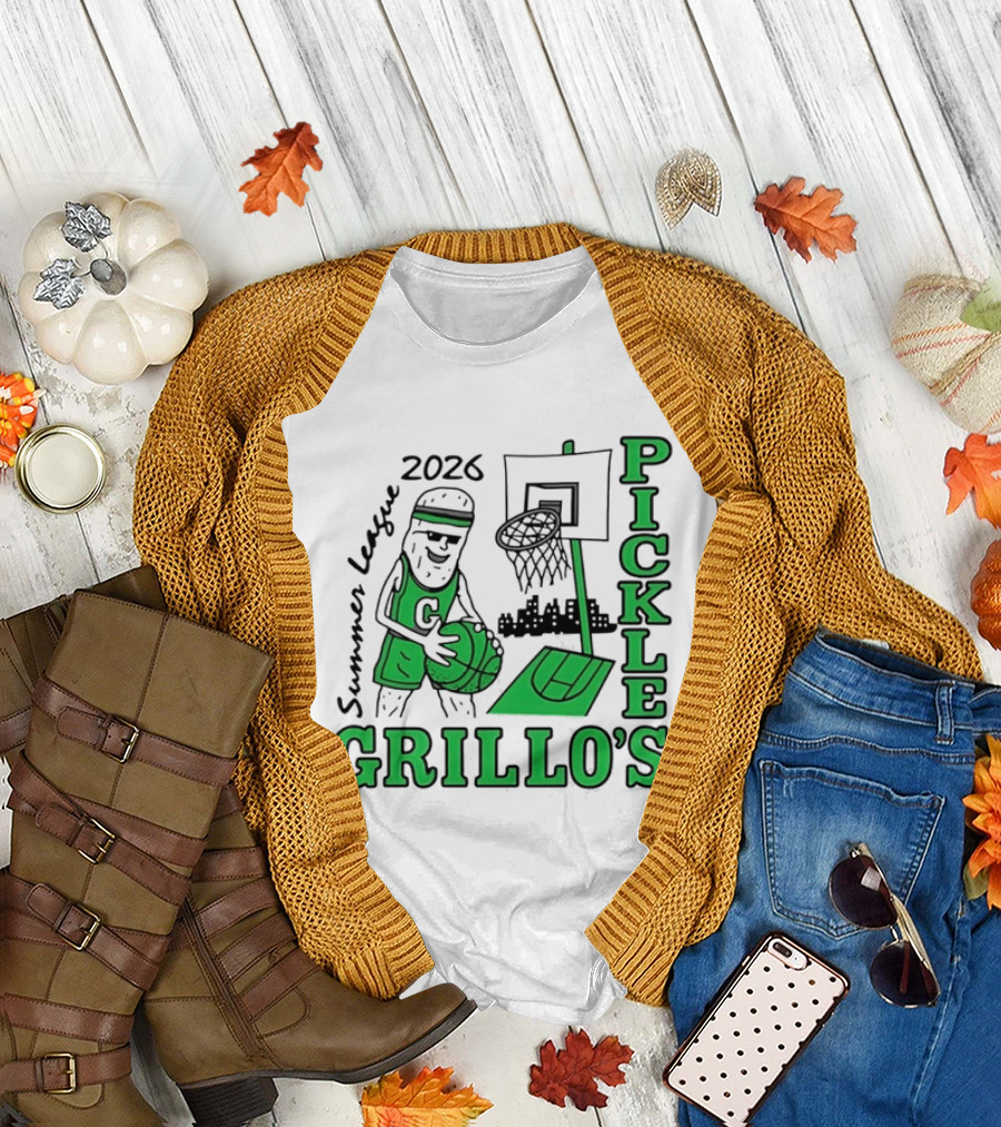 Grillo's Pickles 2026 Summer League Basketball Player And Hoop Fun T-Shirt