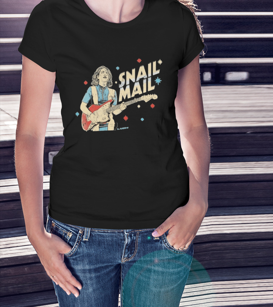 Snail Mail Lush Indie Rock Distressed Guitar T-Shirt