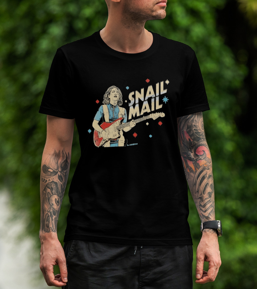 Snail Mail Lush Indie Rock Distressed Guitar T-Shirt