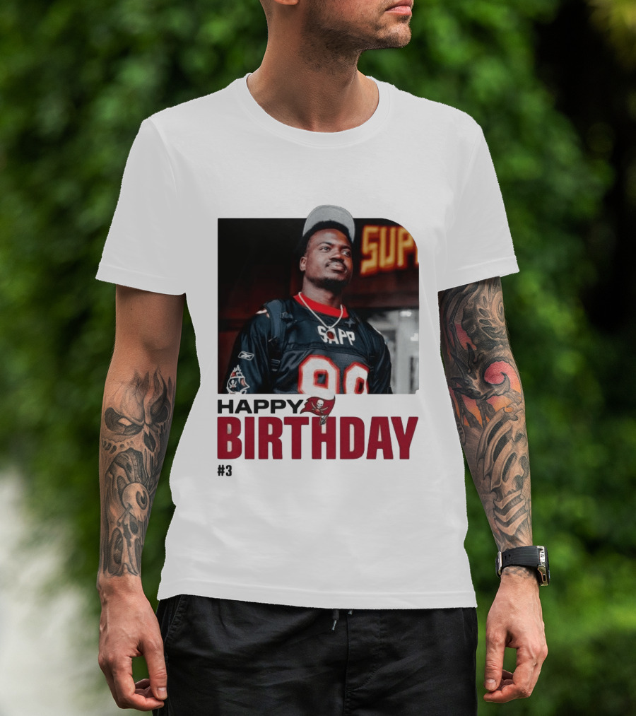 Happy Birthday Rueben Jr. Sapp Jersey #3 Football T-Shirt