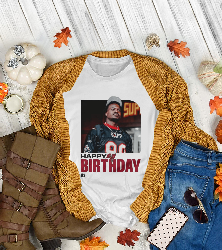 Happy Birthday Rueben Jr. Sapp Jersey #3 Football T-Shirt