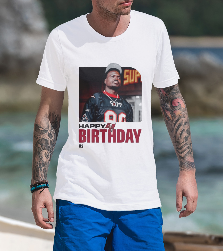 Happy Birthday Rueben Jr. Sapp Jersey #3 Football T-Shirt