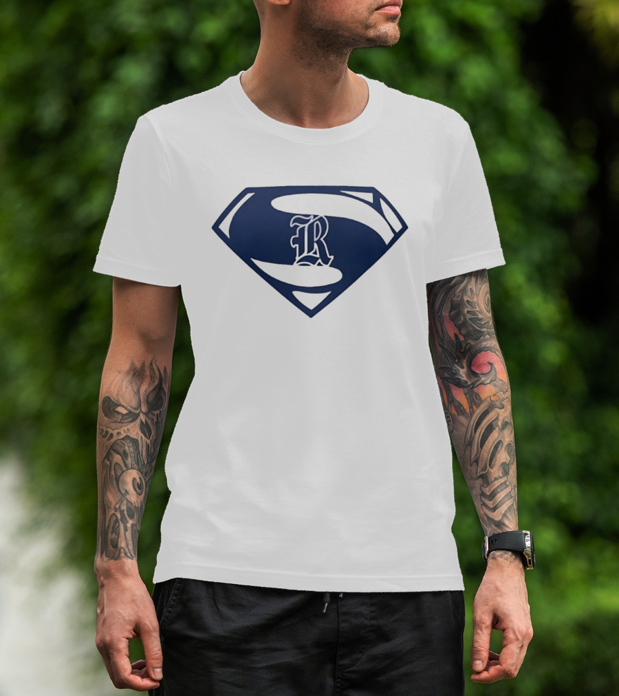 R Shield Emblem Superhero Inspired Crest T-Shirt