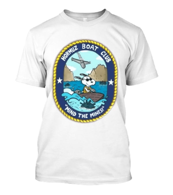 Hormuz Boat Club Snoopy Mind The Mines Marine Adventure Patch T-Shirt