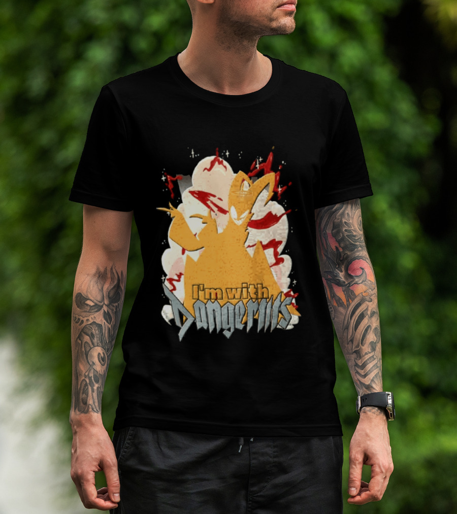 Adam Exorcist Hazbin Hotel I'm With Dangerous T-Shirt