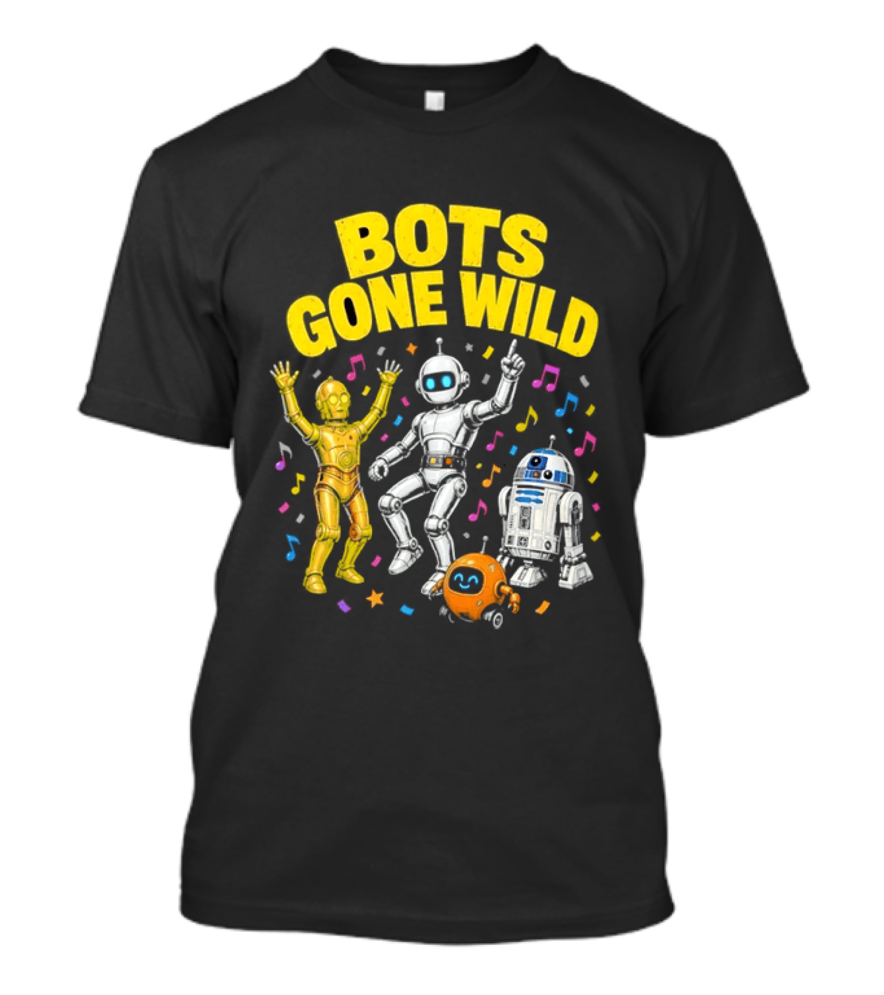Bots Gone Wild With Star Wars Droids C 3PO R2 D2 Celebration T-Shirt