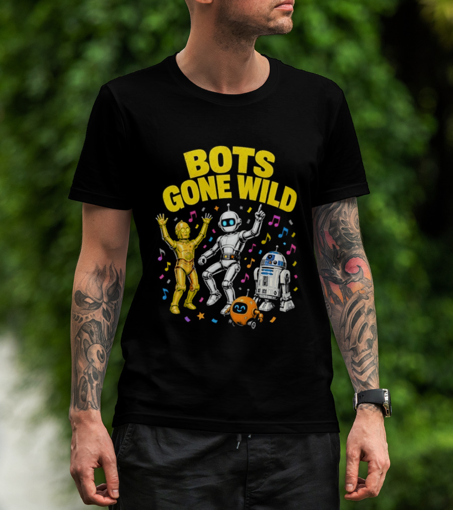 Bots Gone Wild With Star Wars Droids C 3PO R2 D2 Celebration T-Shirt