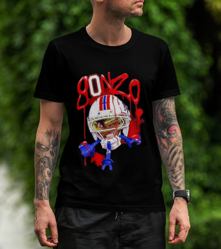 Christian Gonzalez Gonzo New England Patriots Football Helmets And Gear T-Shirt