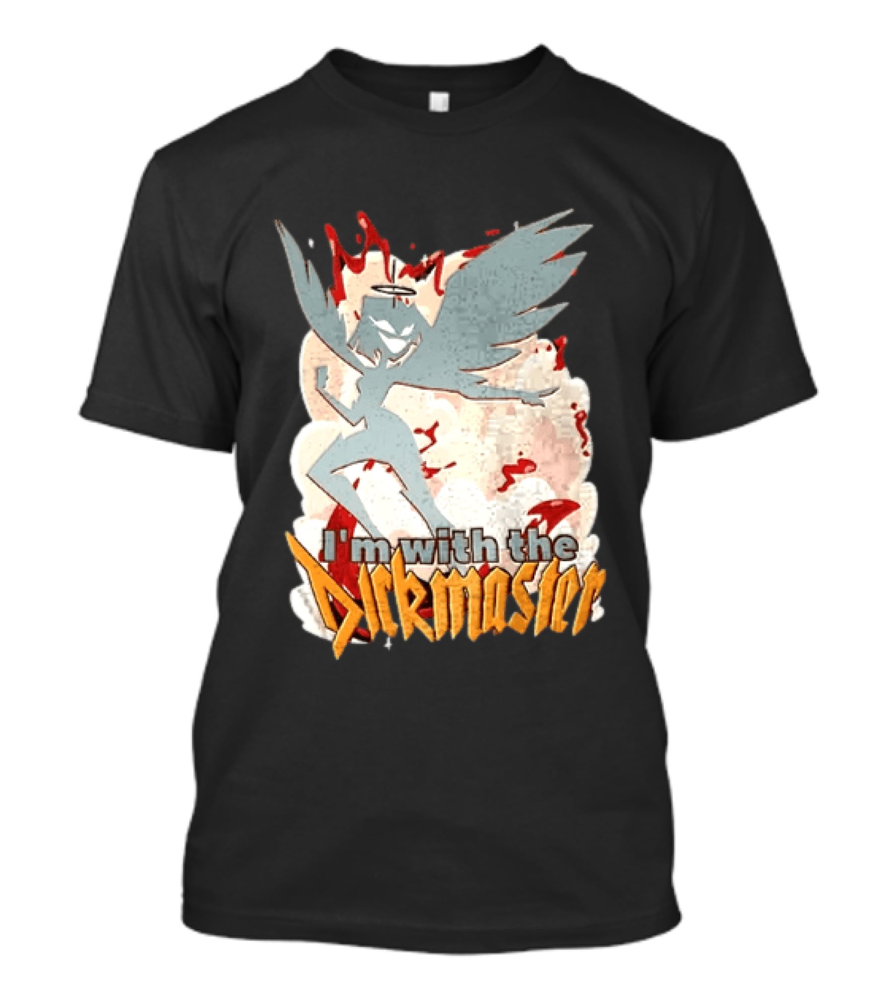 I'm With The Dickmaster Lute Hazbin Hotel Winged T-Shirt