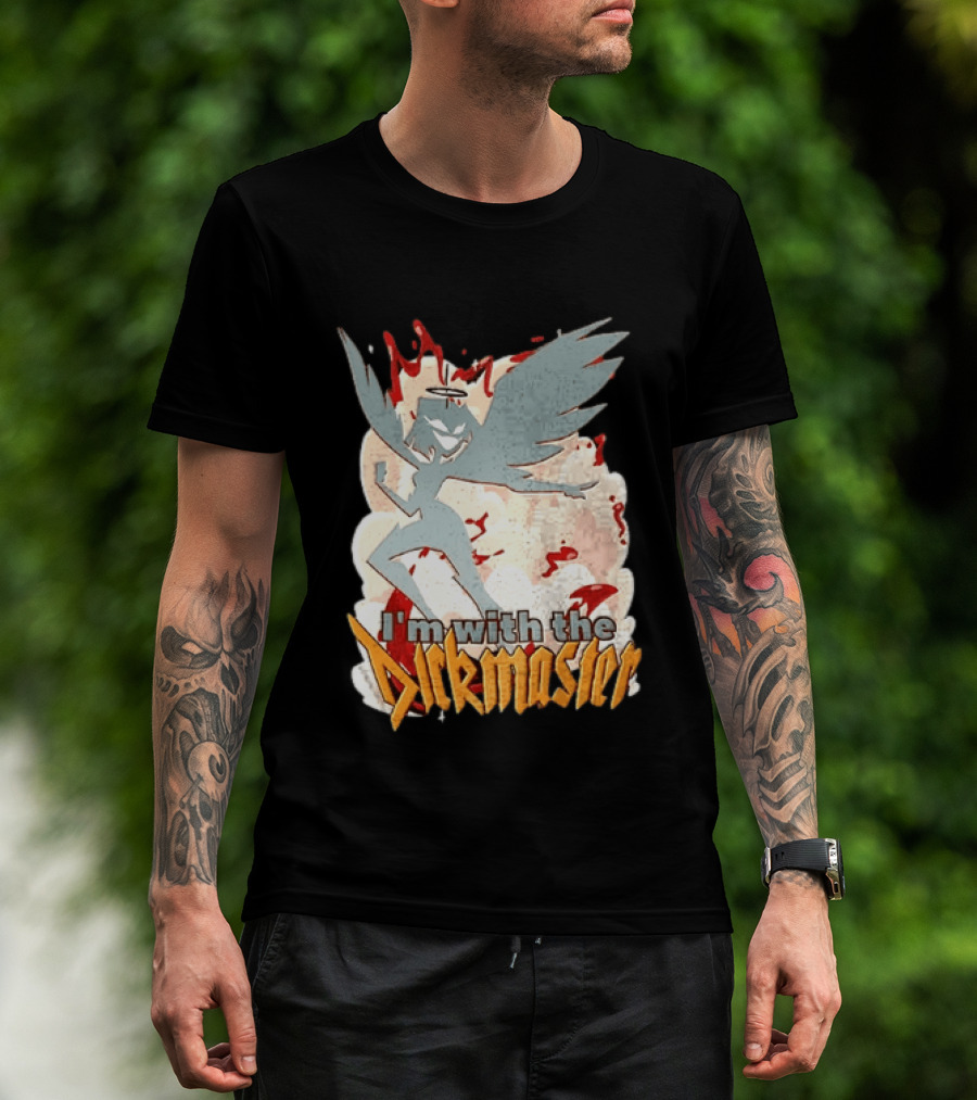 I'm With The Dickmaster Lute Hazbin Hotel Winged T-Shirt