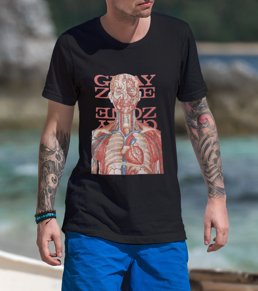 Gray Zone Anatomy Heart Illustration Adults Medical Revolutionize T-Shirt