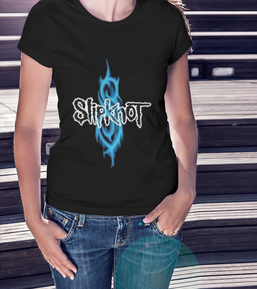 Slipknot Blue Tribal Flame Caustic Agnostic T-Shirt