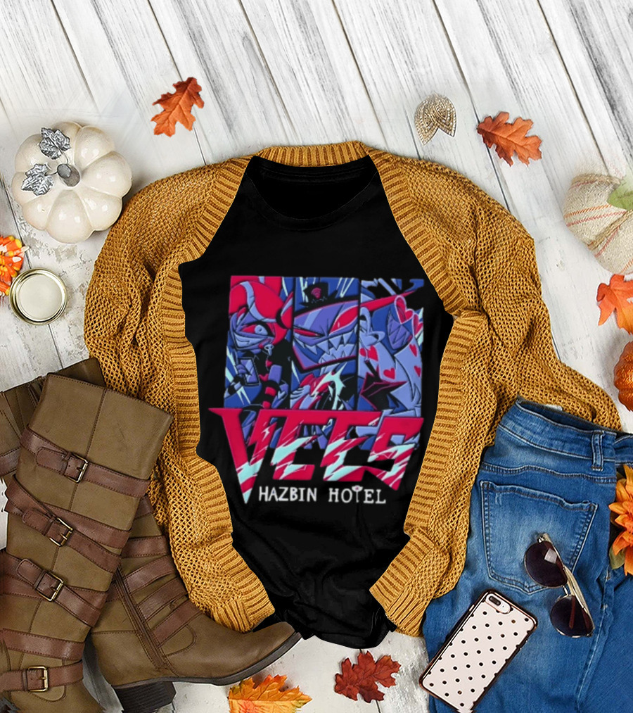 Vees Hazbin Hotel Cartoon Demon Characters T-Shirt
