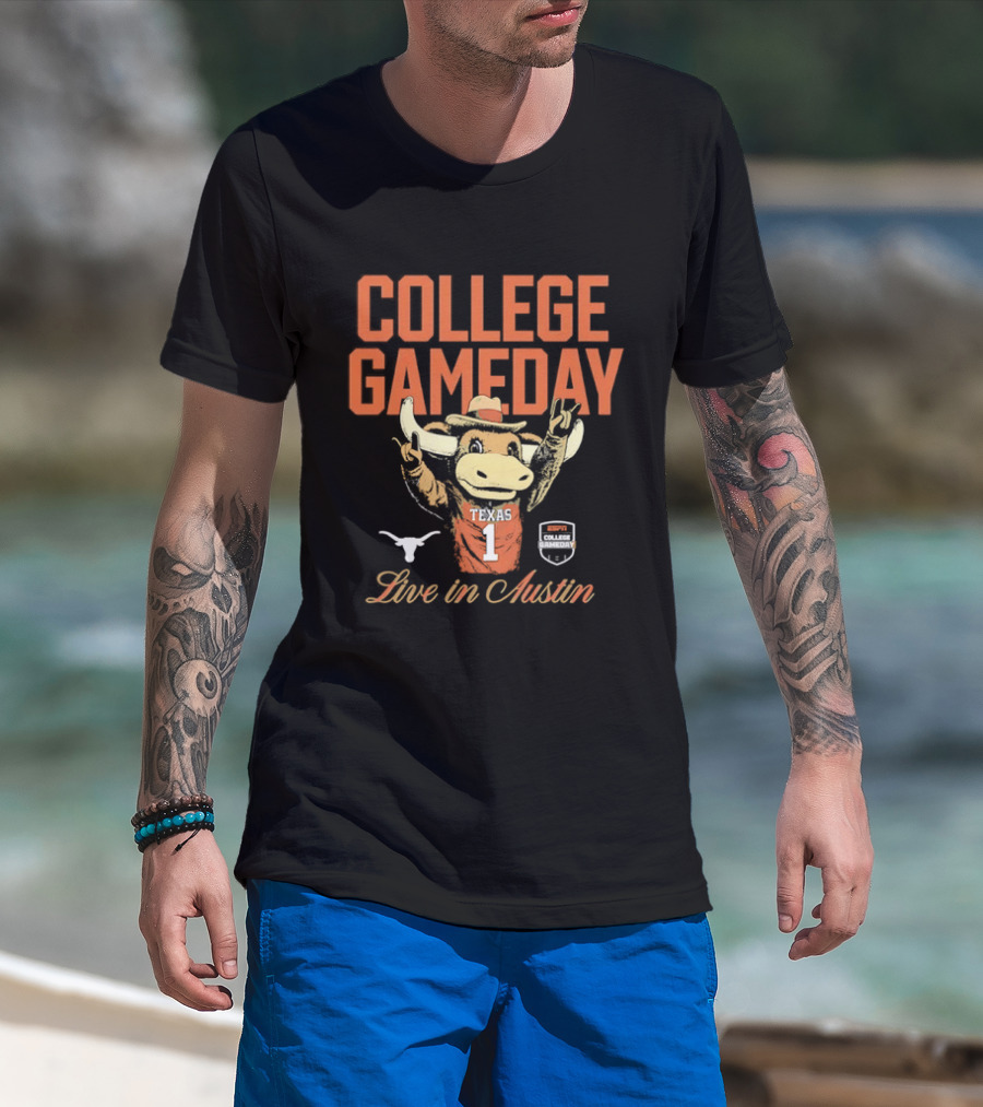 College Gameday Live In Austin Texas Longhorns Number 1 T-Shirt