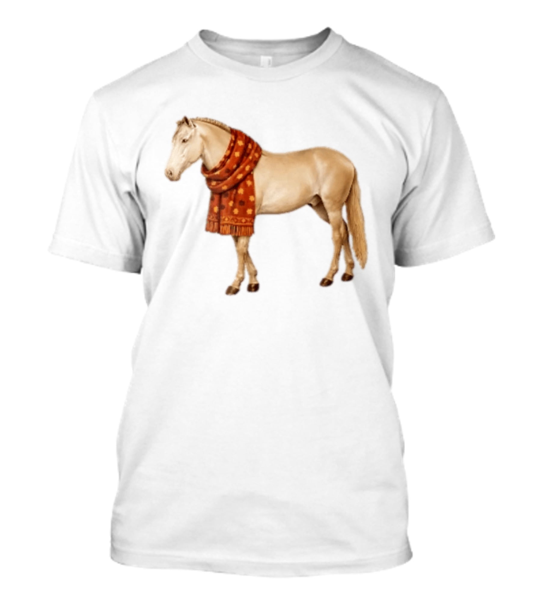 Did Someone Say Pumpkin Spice Latte Palomino Horse Autumn Leaf Scarf T-Shirt