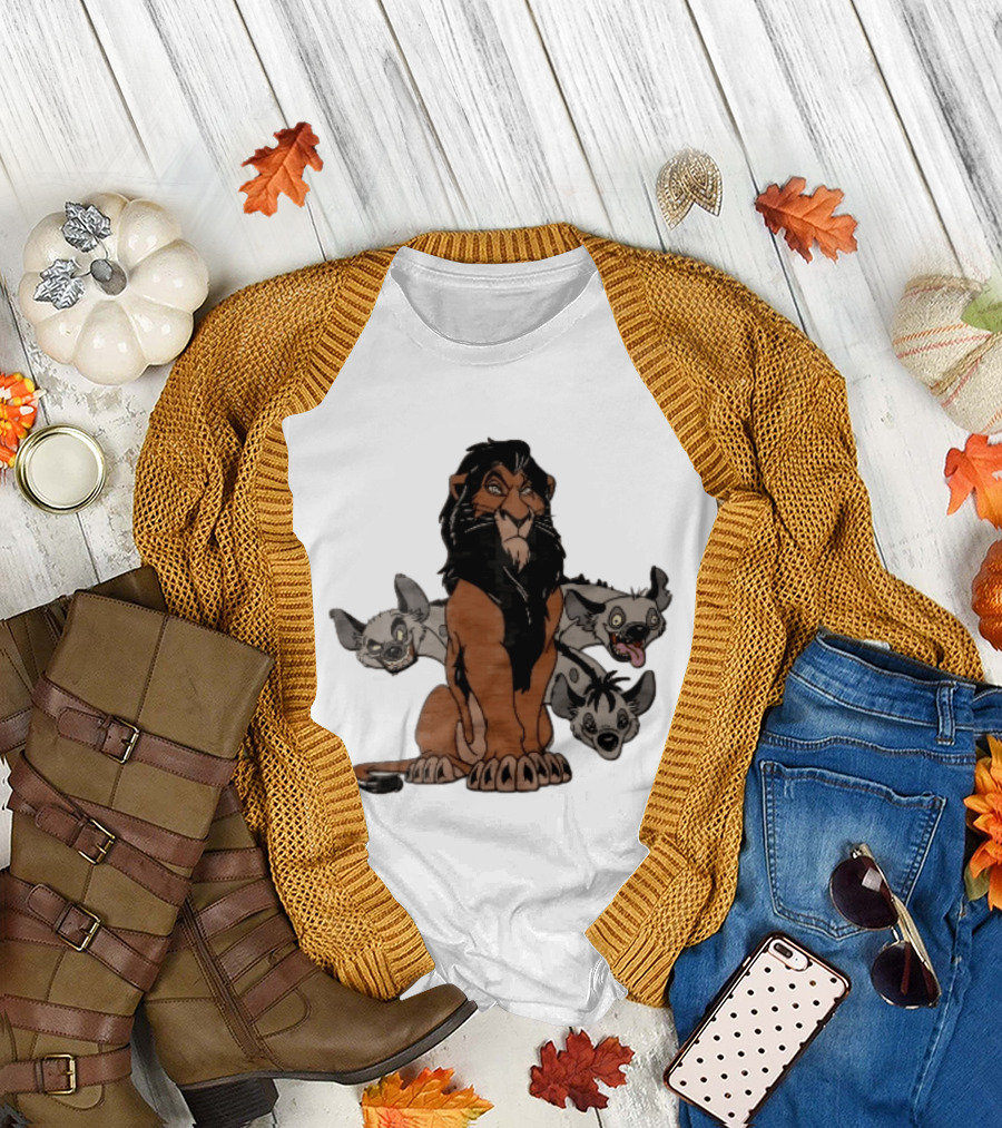 Disney The Lion King Scar And Hyenas Cartoon Characters T-Shirt