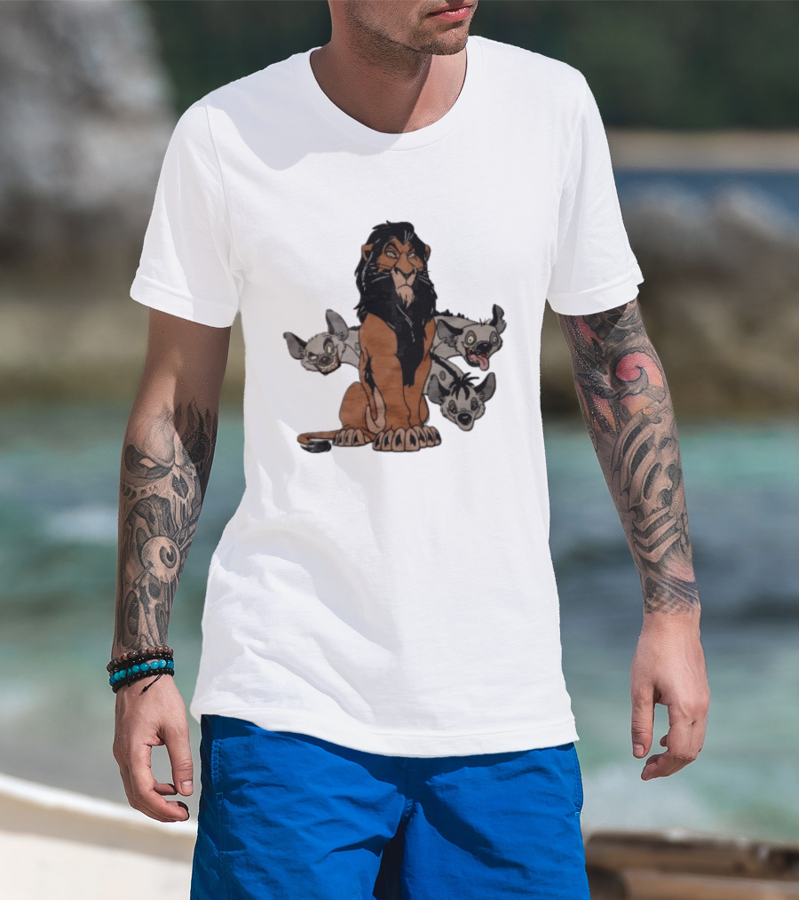Disney The Lion King Scar And Hyenas Cartoon Characters T-Shirt