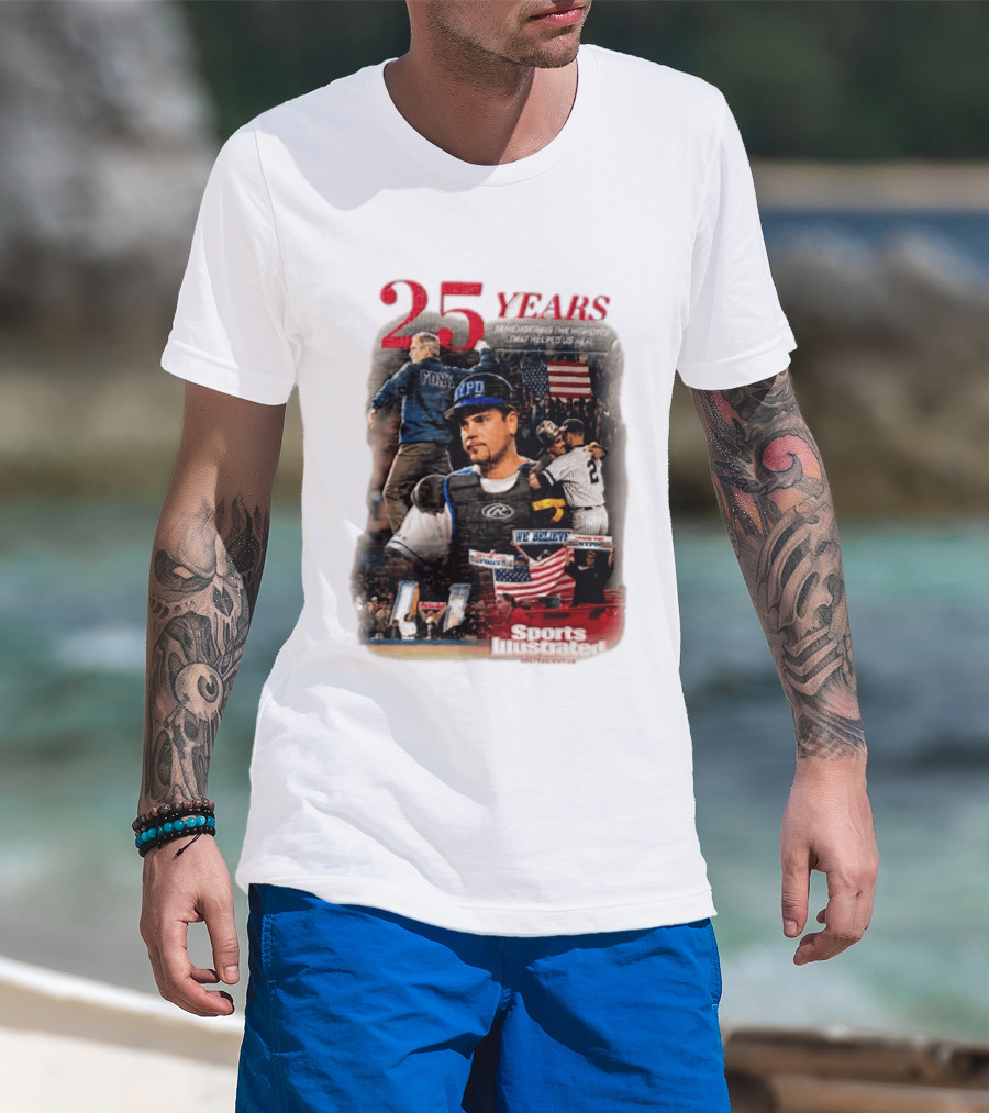 25 Years George W Bush Mike Piazza New York Mets Remembering 9 11 Sports Illustrated T-Shirt