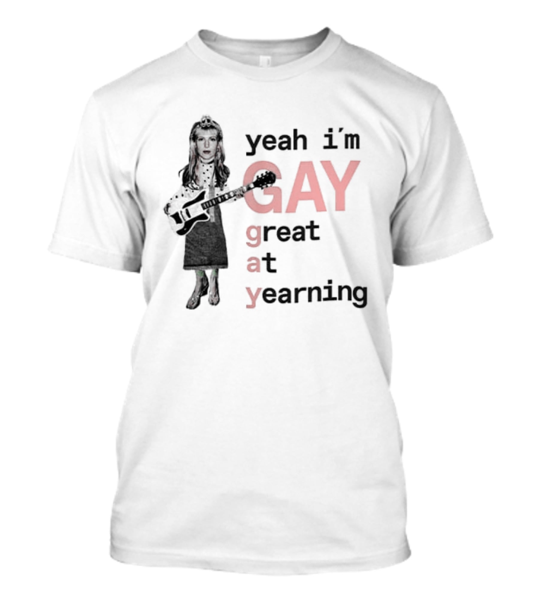 Yeah I'm Gay Great At Yearning LGBTQ Music T-Shirt