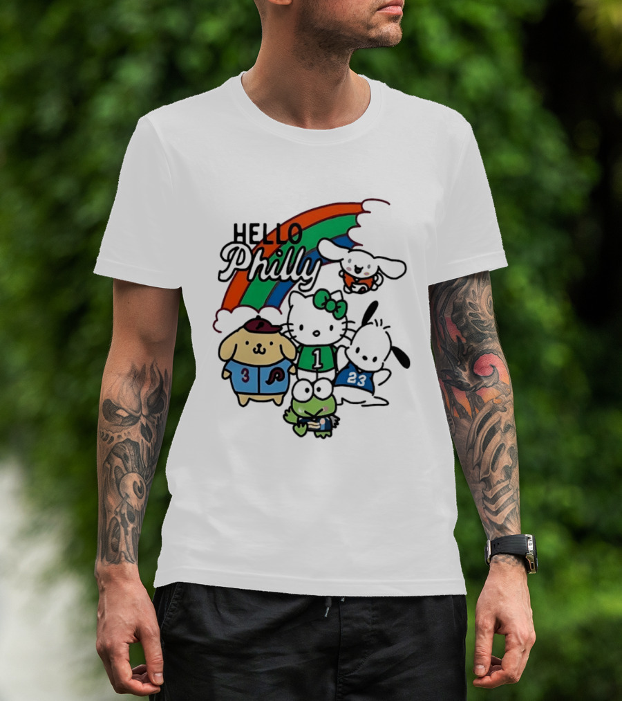 Hello Philly Sanrio Characters Rainbow Sports Team T-Shirt