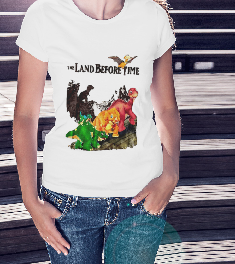 The Land Before Time Littlefoot Petrie Cera Spike Dinosaur Movie Youth T-Shirt