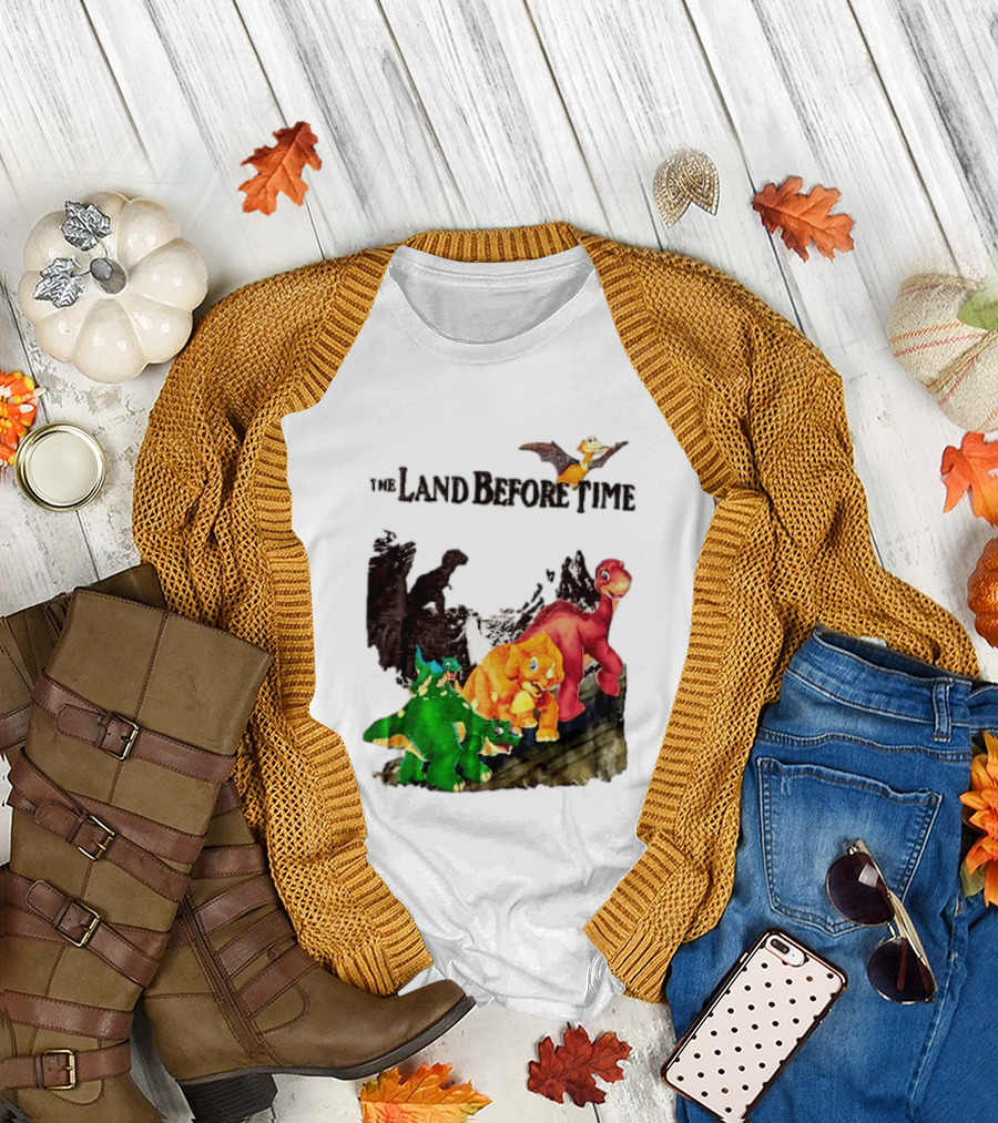 The Land Before Time Littlefoot Petrie Cera Spike Dinosaur Movie Youth T-Shirt