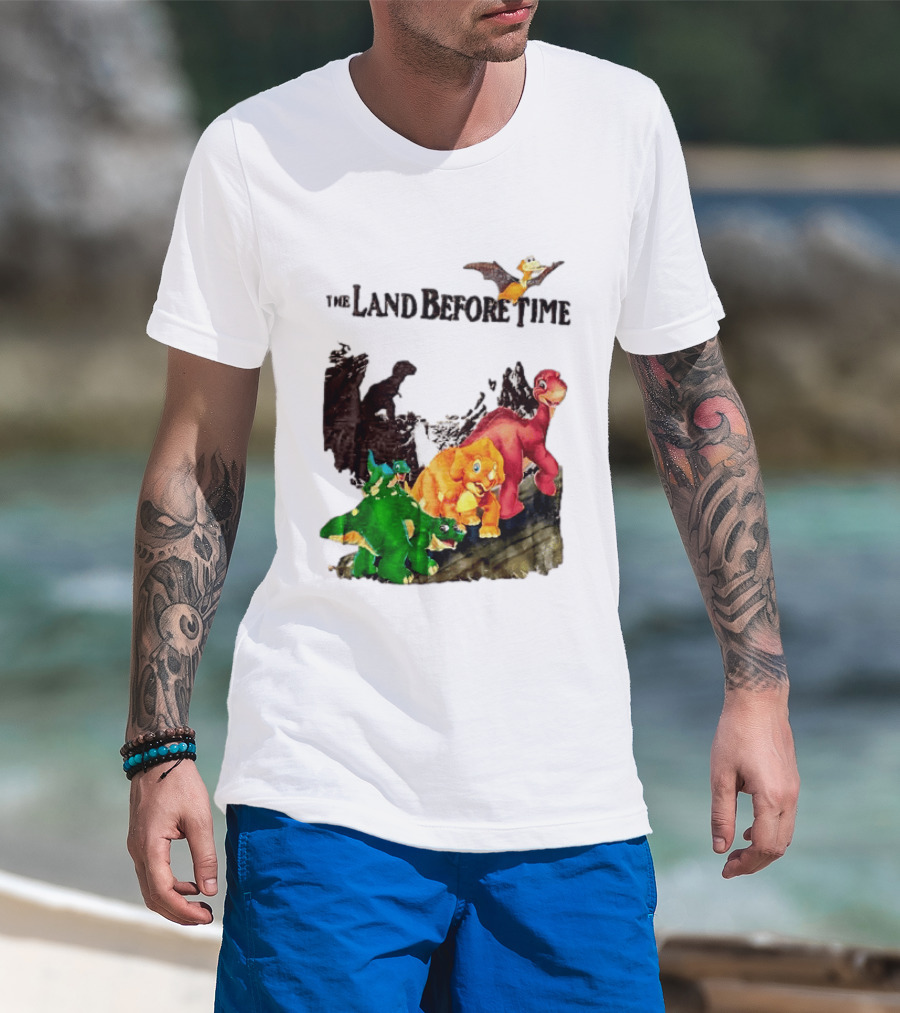 The Land Before Time Littlefoot Petrie Cera Spike Dinosaur Movie Youth T-Shirt