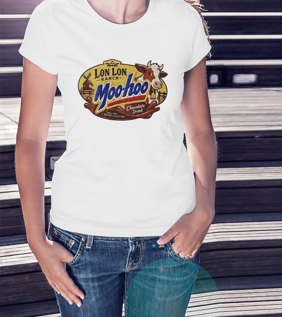 Lon Lon Ranch Moo Hoo Chocolate Drink Fuel For A Bigger Adventure Legend Of Zelda T-Shirt